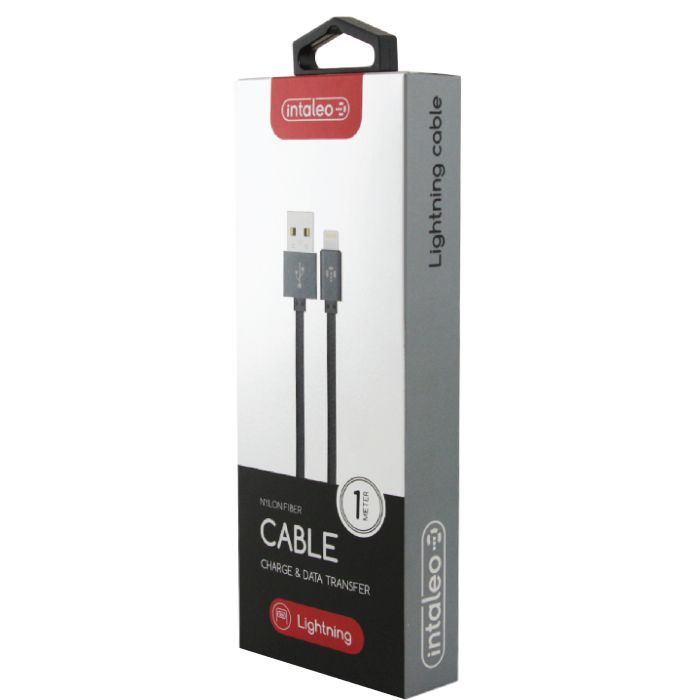 Дата кабель USB 2.0 AM to Lightning 1.0m CBGNYL1 grey Intaleo (1283126477652) изображение 2