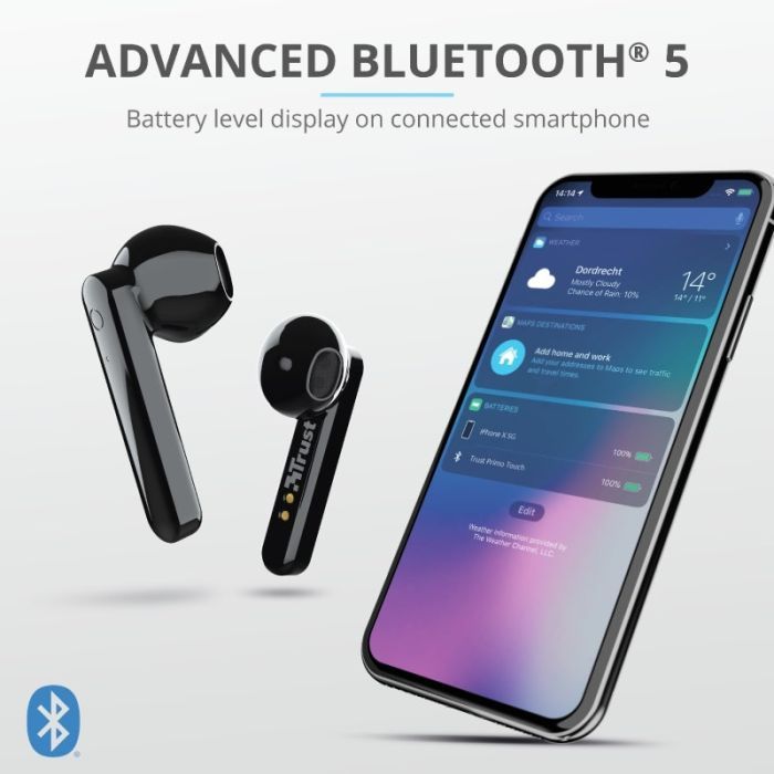 Навушники Trust Primo Touch True Wireless Mic Black (23712) зображення 9