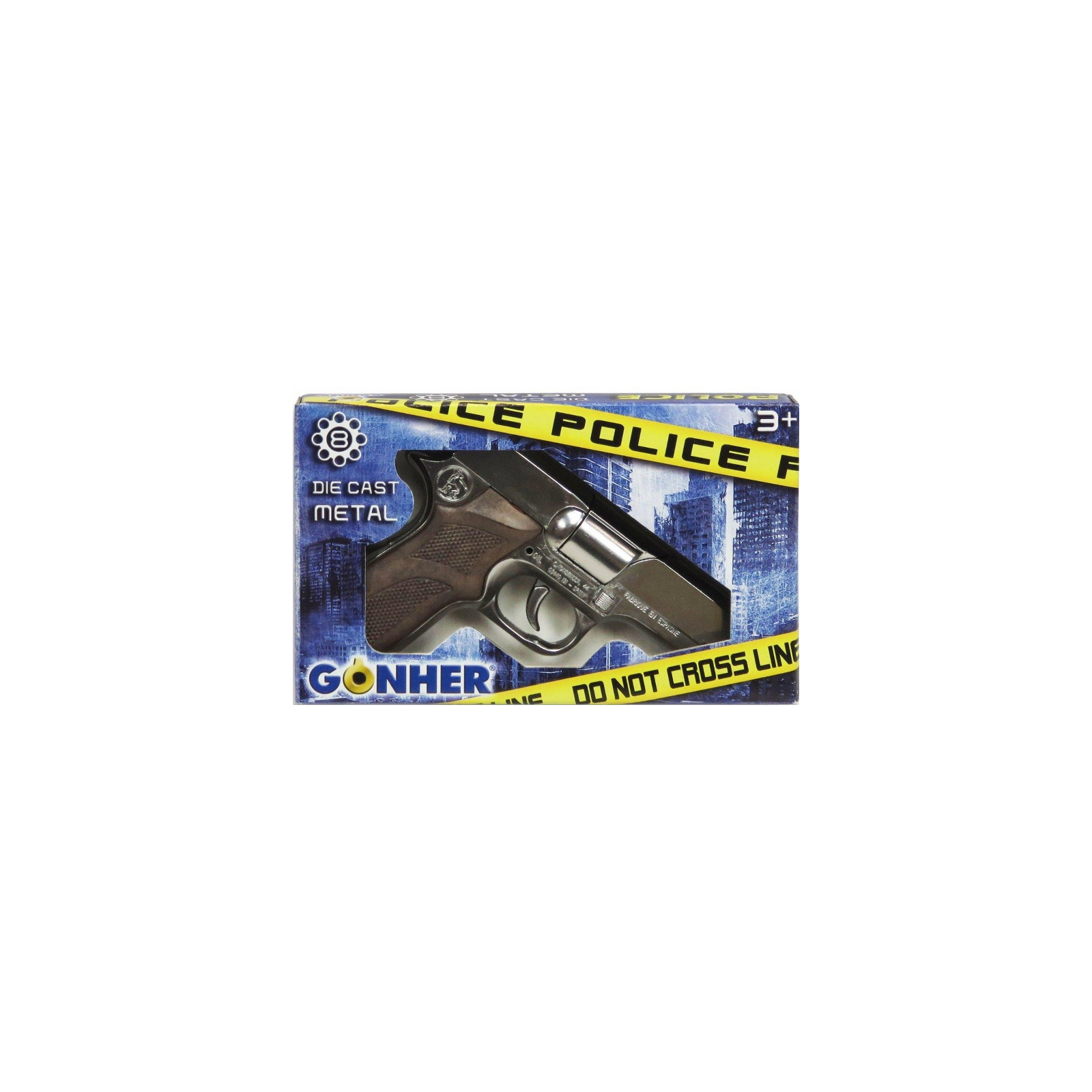 Іграшкова зброя Gonher Револьвер поліцейський 8-зарядний (125/0) зображення 3
