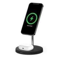 Зарядное устройство Belkin MagSafe 2in1 Wireless Charger, black (WIZ010VFBK) изображение 8