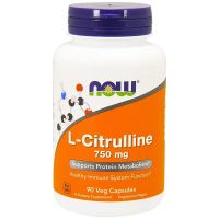 Аминокислота Now Foods L-Цитруллин 750мг, L-Citrulline, 90 капсул (NOW-00083)