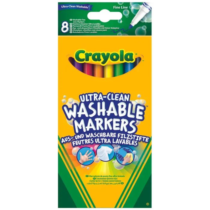 Фломастеры Crayola Набор Ultra-Clean Washable тонкая линия 8 шт (256351.012)