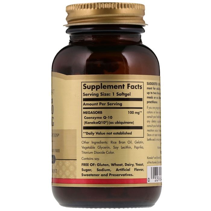 Антиоксидант Solgar Коензим Q-10 (Megasorb CoQ-10), 100 mg, 90 гелевих капсул (SOL-00914) зображення 2