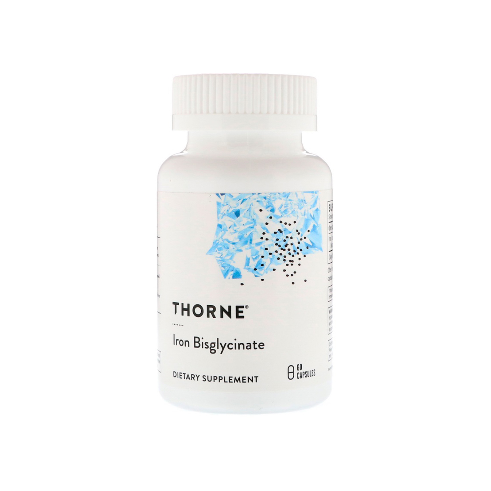 Минералы Thorne Research Железо Биглицинат 25 мг, Iron Bisglycinate, 60 капсул (THR-00345)