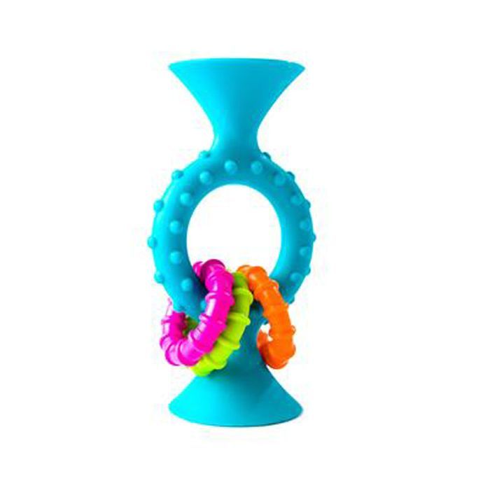 Погремушка Fat Brain Toys прорезыватель на присосках pipSquigz Loops бирюзовый (F166ML)