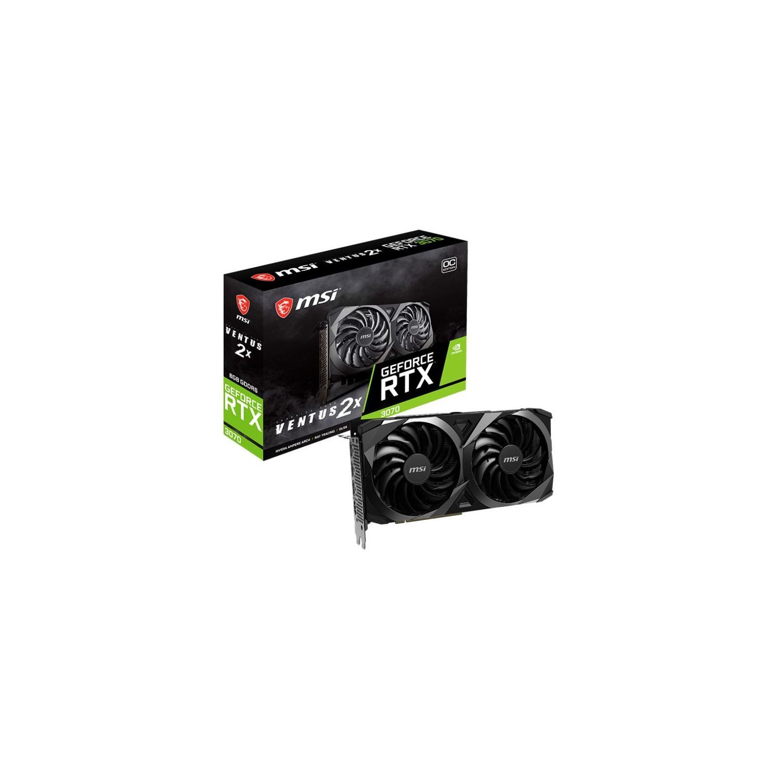 ᐈ Купить видеокарту MSI GeForce RTX3070 8Gb VENTUS 2X OC LHR (RTX