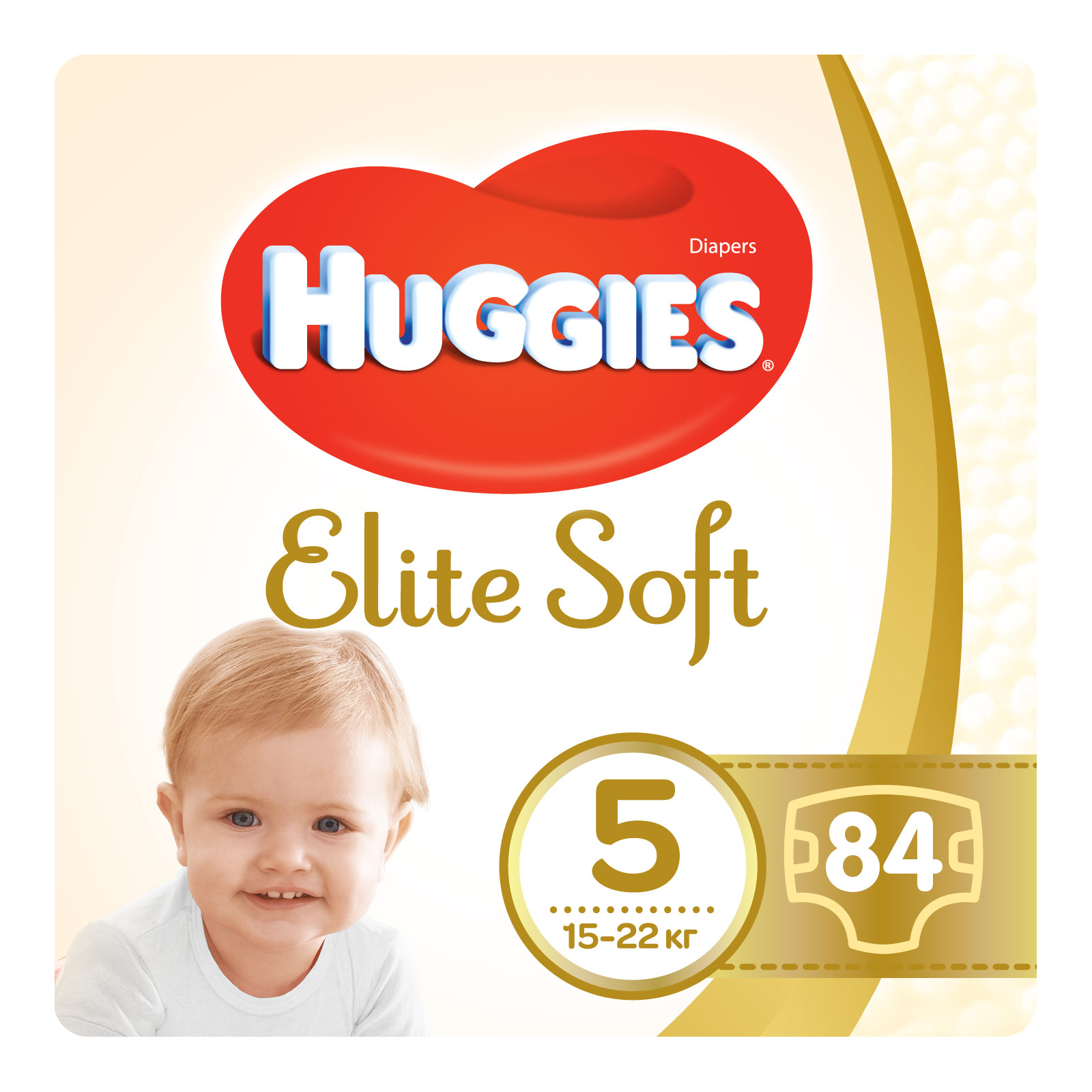 Подгузники Huggies Elite Soft 5 (15-22 кг) Giga 84 (5029053578149)