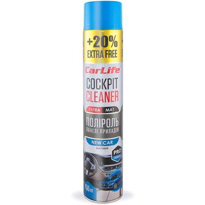 Автополіроль CarLife Cockpit Cleaner EXTRA MAT Нова машина 750мл (CF774)