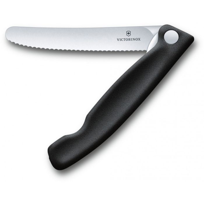 Кухонный нож Victorinox SwissClassic Foldable Paring 11 см Serrated Black (6.7833.FB)