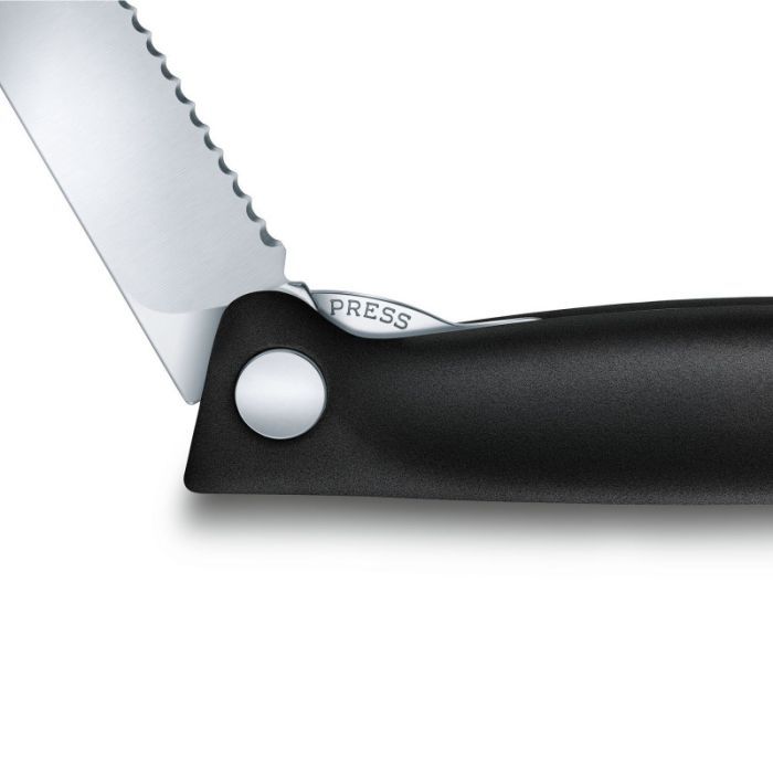 Кухонный нож Victorinox SwissClassic Foldable Paring 11 см Serrated Black (6.7833.FB) изображение 3