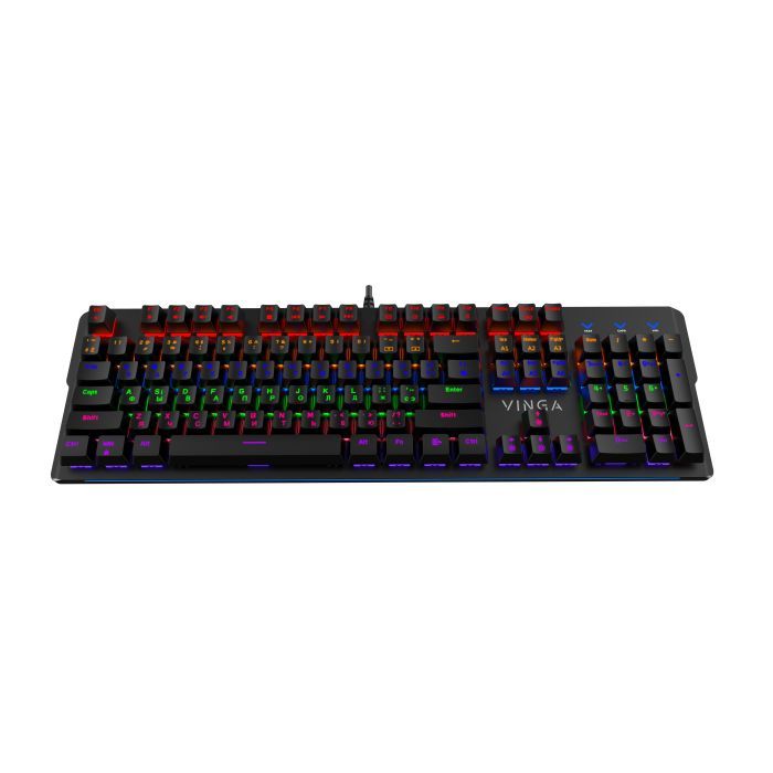 Клавиатура Vinga KBGM160 LED Outemu Blue USB Black (KBGM160 Black) изображение 3