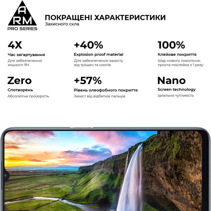 Скло захисне Armorstandart Pro OPPO A16 Black (ARM61019) зображення 3