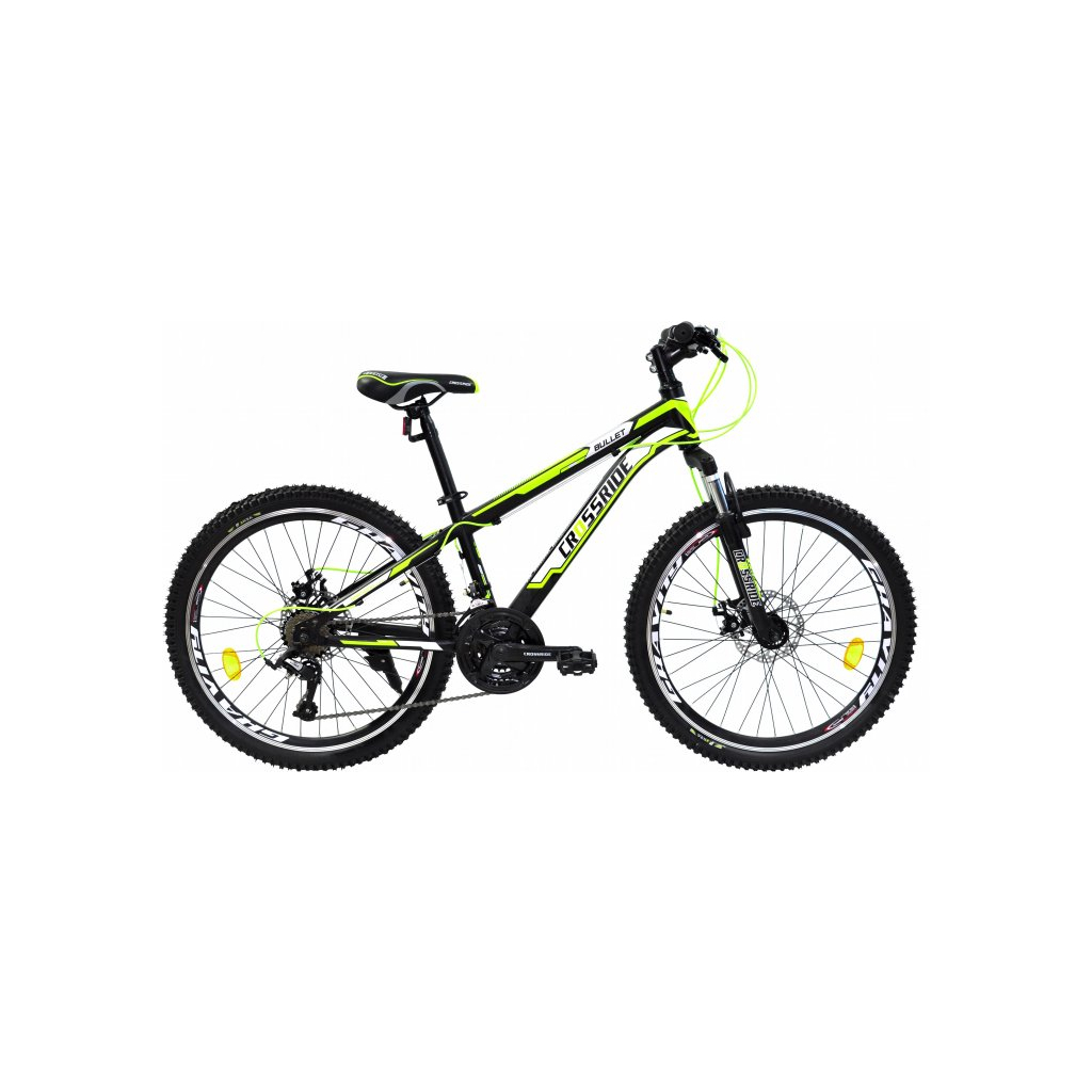 Велосипед Crossride Bullet 24" рама-14" St Black/Green (0262-140-1)