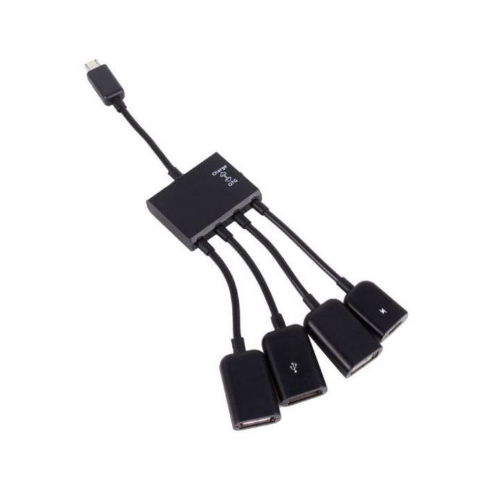 Концентратор Lapara LA-MicroUSB-OTG-HUB black