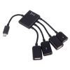 Концентратор Lapara LA-MicroUSB-OTG-HUB black зображення 2