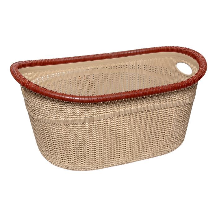 Корзина для белья Irak Plastik Gordes бежевая 35 л (5615)