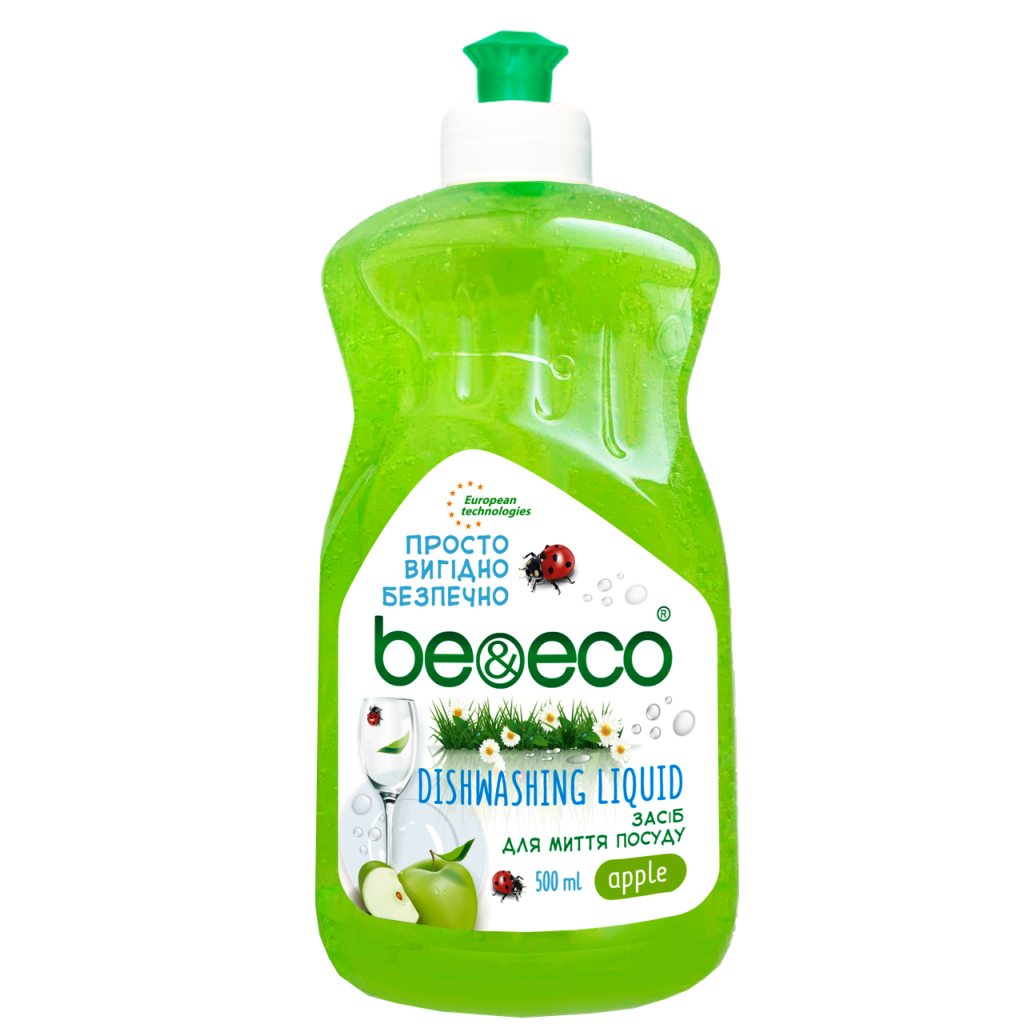 Средство для ручного мытья посуды Be&Eco Яблоко 500 мл (4820168433436)