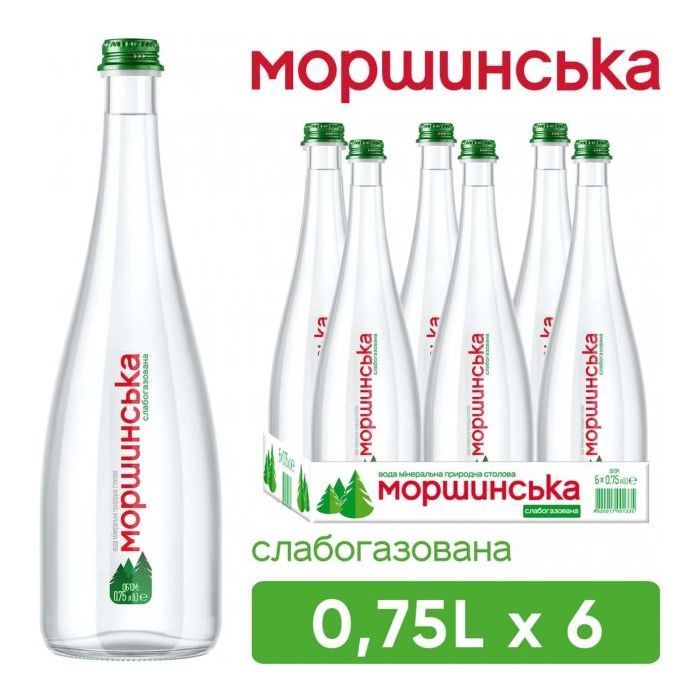 Мінеральна вода Моршинська Преміум 0.75 сл/газ скл. з декором (4820017001311)