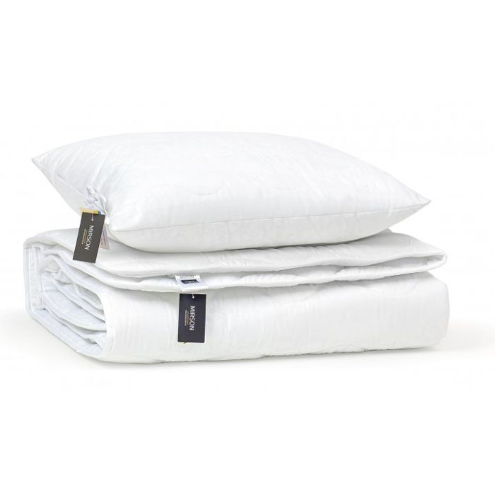 Ковдра MirSon Набір шовковий №1687 Eco Light White Ковдра 220х240 + подушк (2200002656962) зображення 4