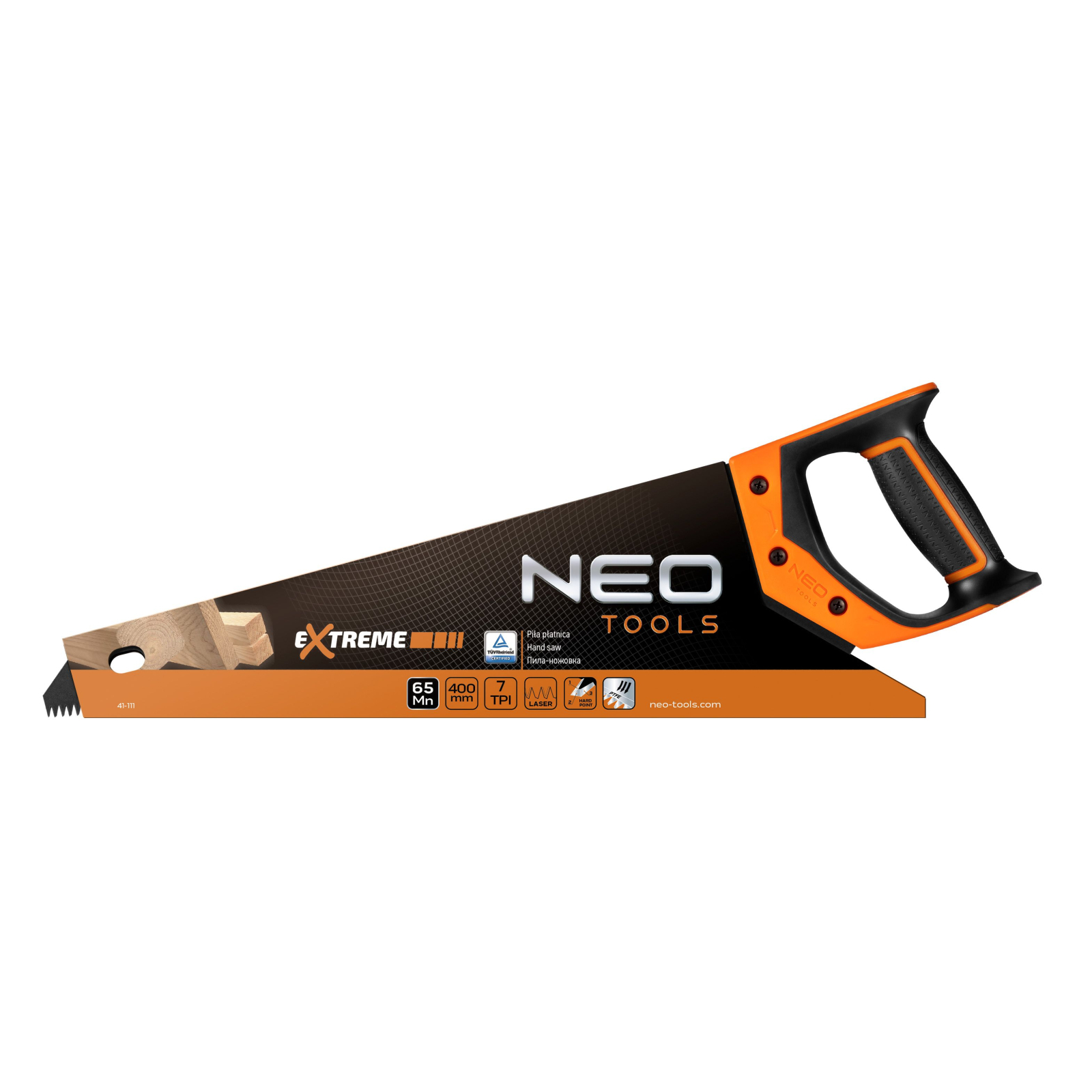 Ножовка Neo Tools по дереву, Extreme, 450 мм, 7TPI, PTFE (41-116) изображение 3