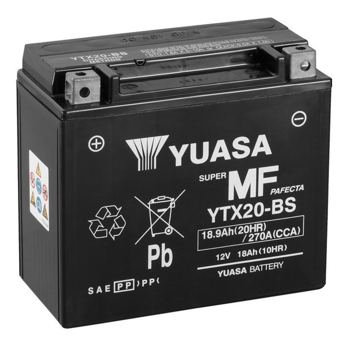 Аккумулятор автомобильный Yuasa 12V 18,9Ah MF VRLA Battery (YTX20-BS)