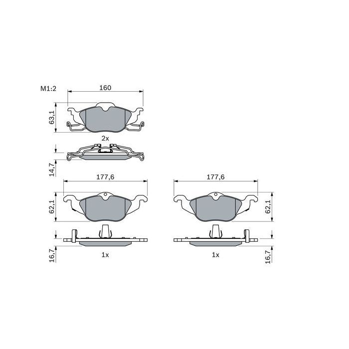 Тормозные колодки Bosch 0 986 424 456 изображение 3