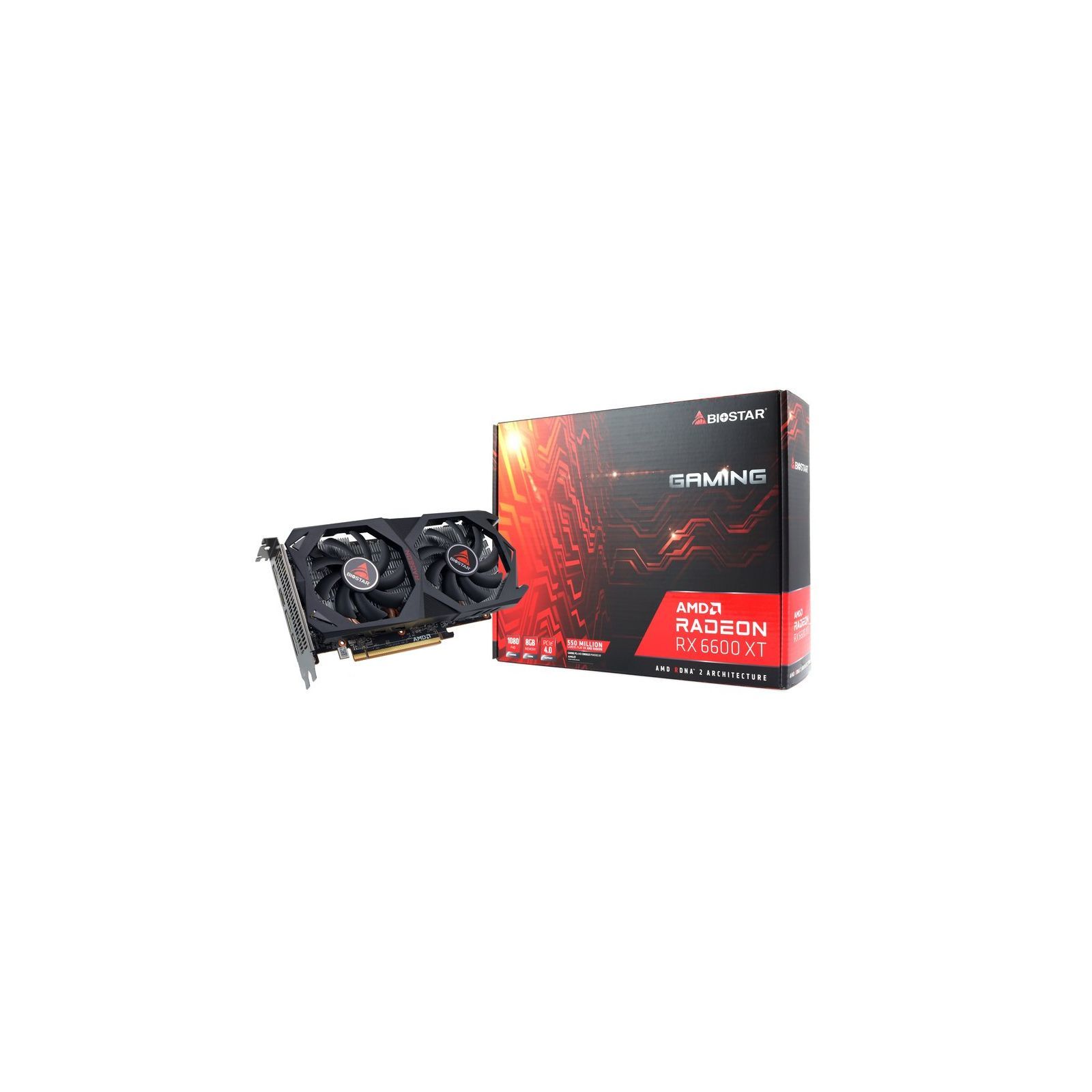 ᐈ Купить видеокарту Biostar Radeon RX 6600 XT 8Gb (VA66T6TM81) в