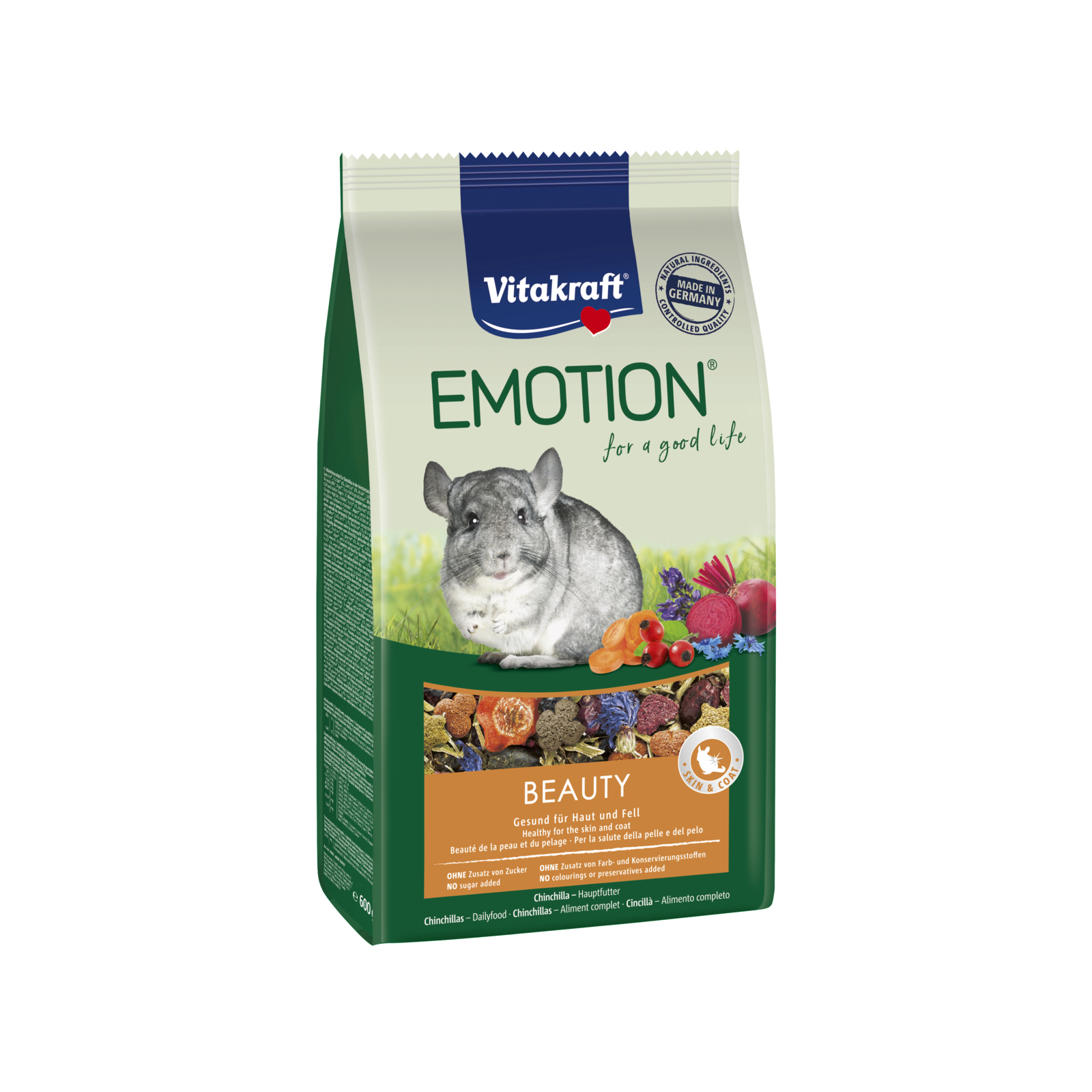 Корм для грызунов Vitakraft Emotion Beauty Selection All ages для шиншилл 600 г (4008239314628)