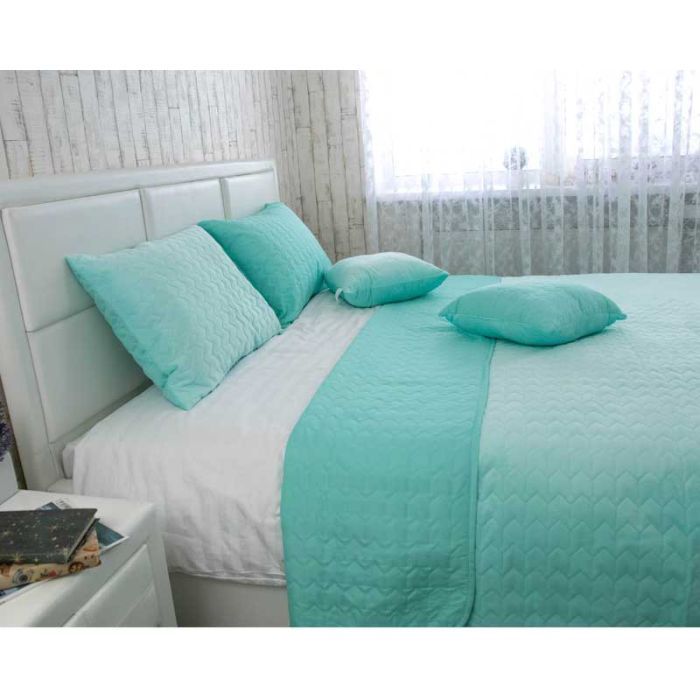 Покрывало Руно двухстороннее VeLour Ментоловое 180х220 см (340.55_Tiffany) изображение 2