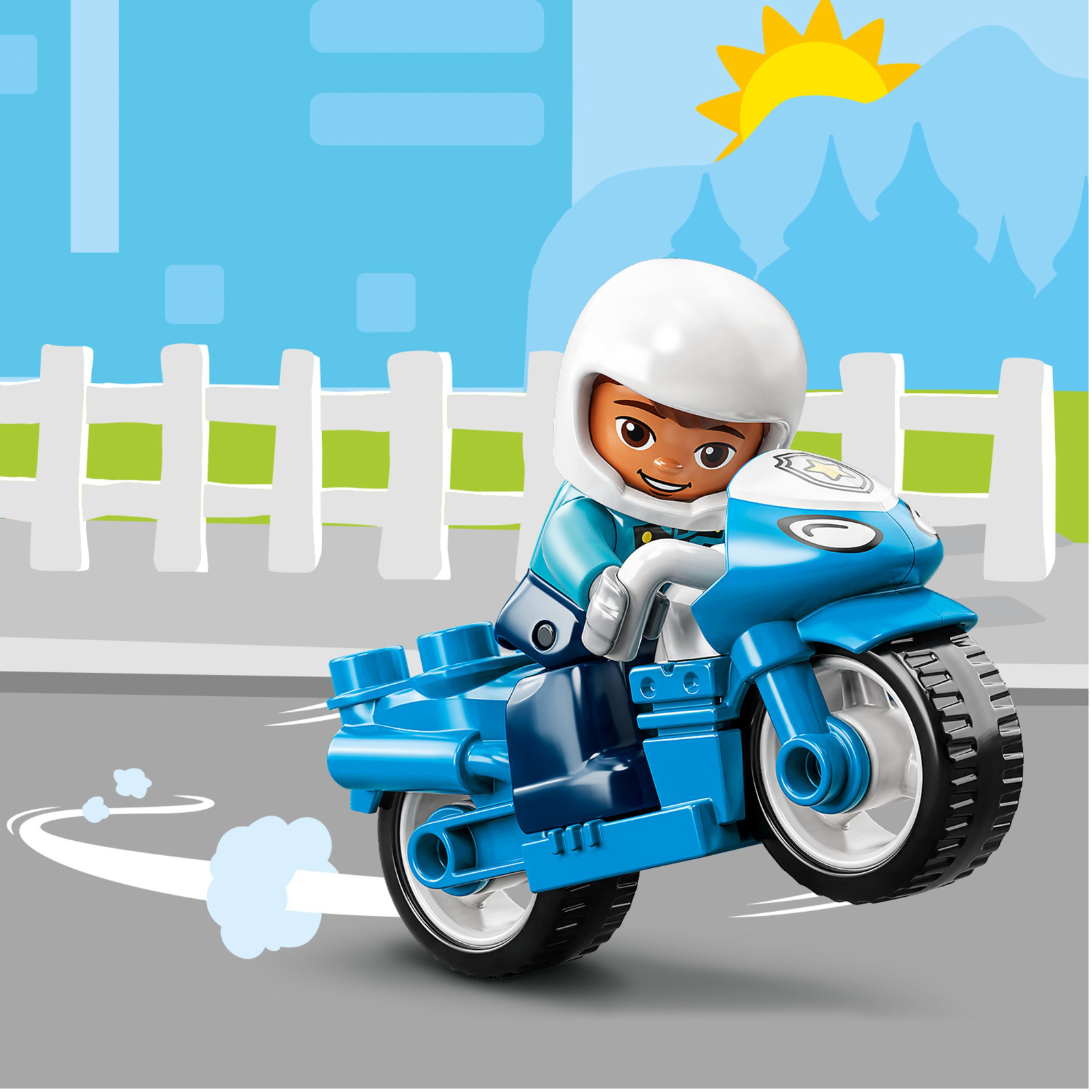 Конструктор LEGO DUPLO Town Полицейский мотоцикл 5 деталей (10967) изображение 6