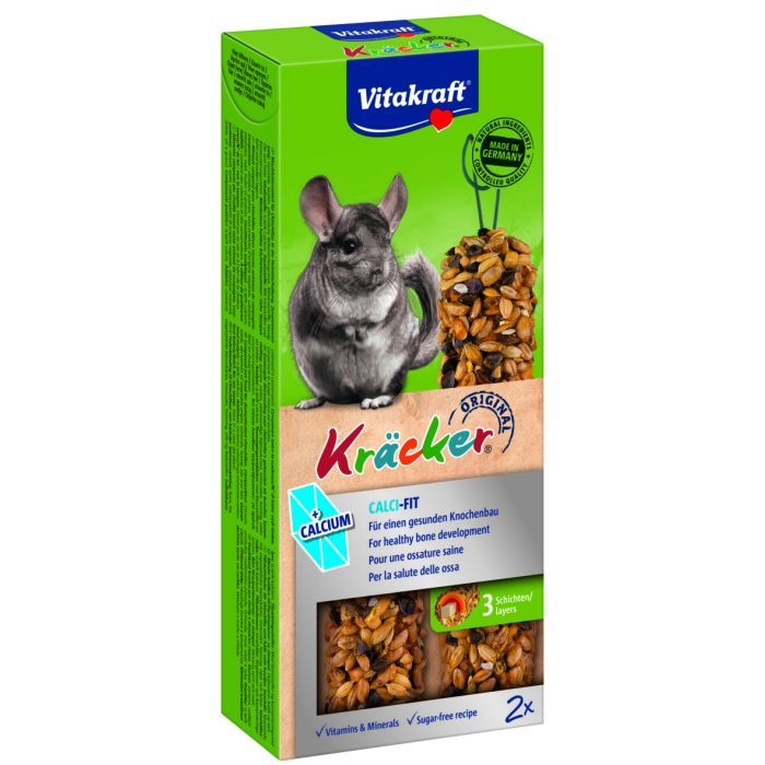 Лакомство для грызунов Vitakraft Kracker с кальцием для шиншилл 2 шт (4008239250629)