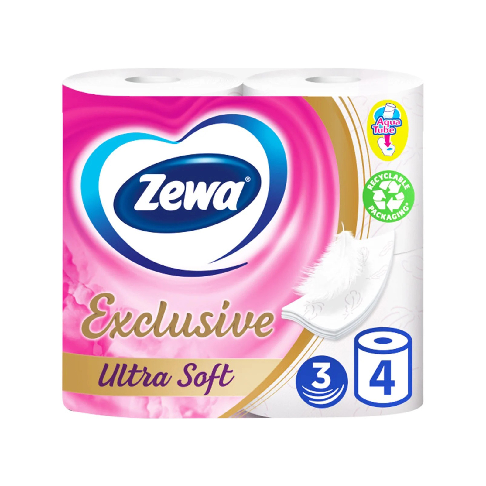 Туалетний папір Zewa Exclusive Ultra Soft 4 шари 16 рулонів (7322541188812)
