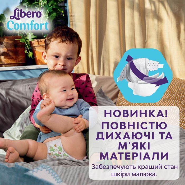 Подгузники Libero Comfort Размер 4 (7-11 кг) 50 шт (7322541756844) изображение 3