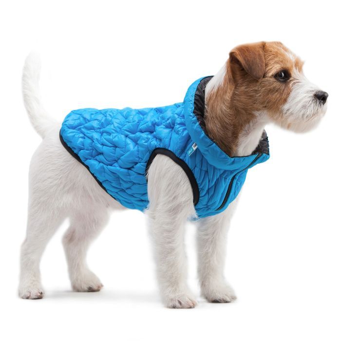 Курточка для тварин Collar AiryVest UNI двостороння S 38 блакитно-чорна (2538) зображення 4