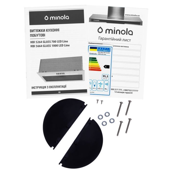 Витяжка кухонна Minola HBI 5664 WH GLASS 1000 LED Line зображення 9