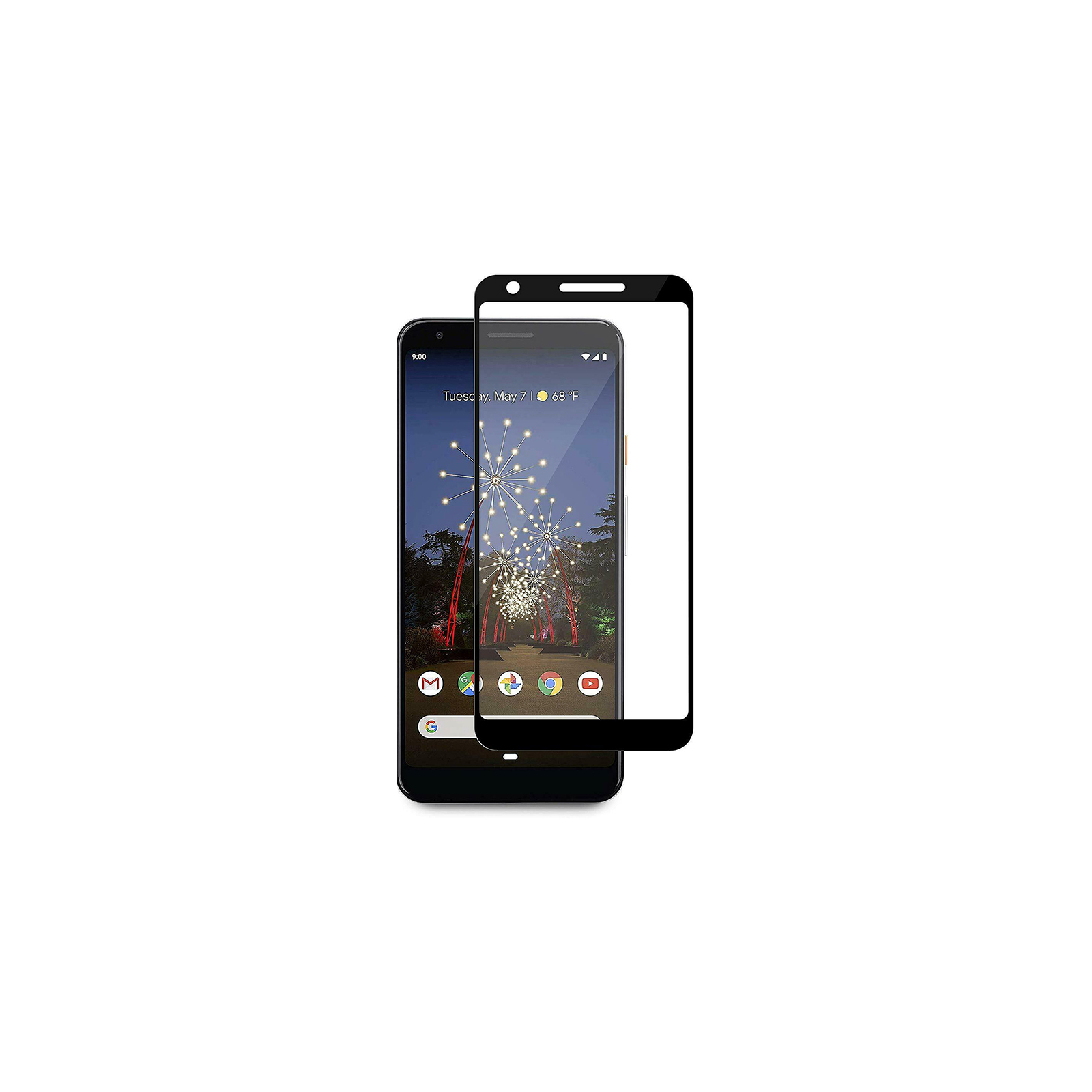 Стекло защитное PowerPlant Full screen Google Pixel 3a XL, Black (GL607013)