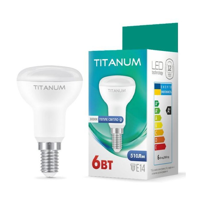 Лампочка TITANUM LED R50 6W E14 3000K (TLR5006143)