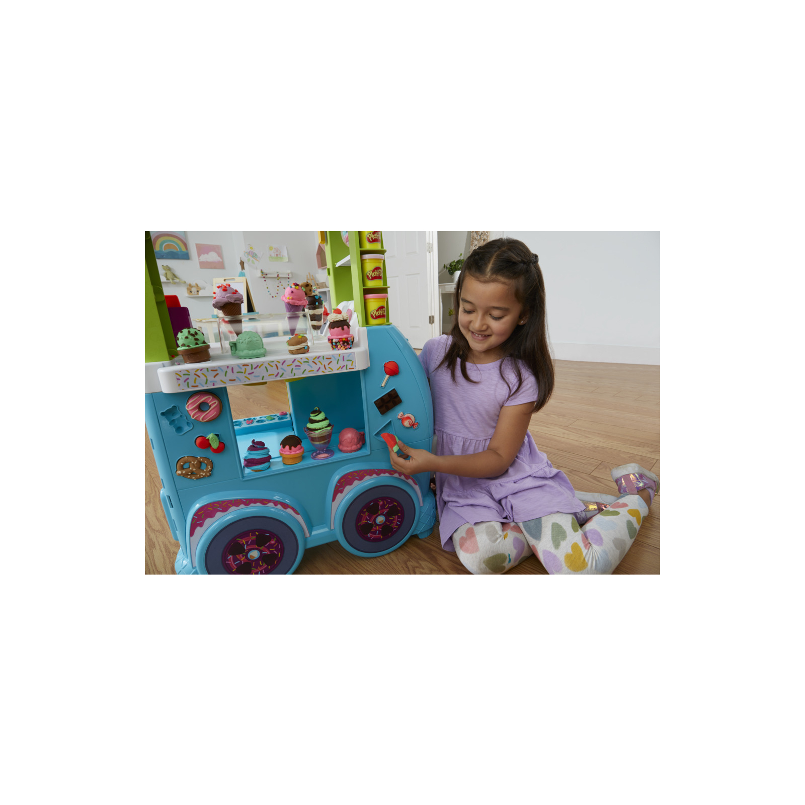 Набір для творчості Hasbro Play-Doh Мега набір: машинка з морозивом (F1039) зображення 10
