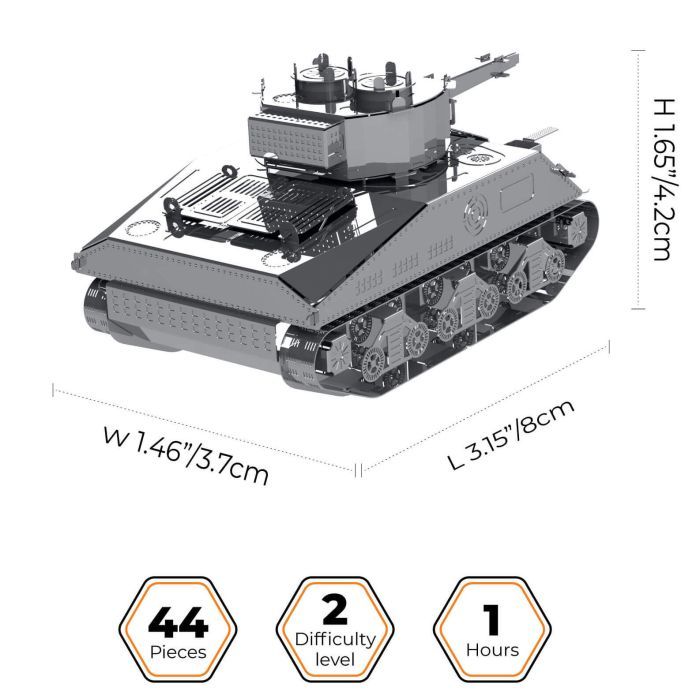 Конструктор Metal Time колекційна модель M4 Sherman (MT070) зображення 2