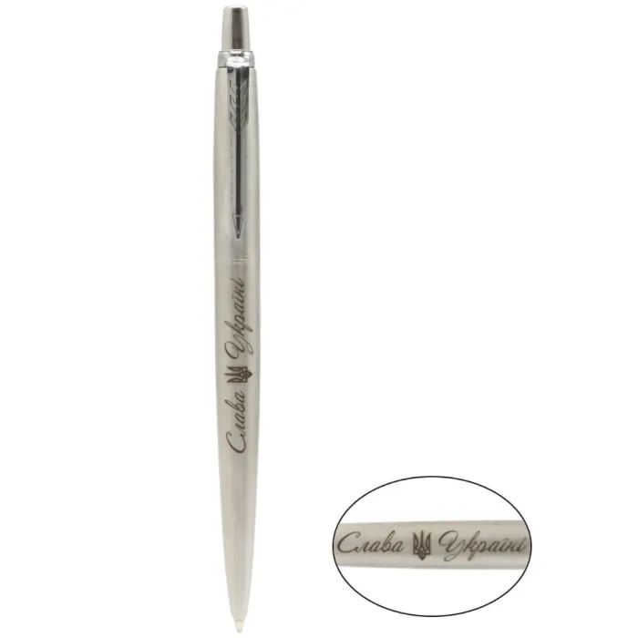 Ручка шариковая Parker JOTTER 17 UKRAINE SS CT BP Трезубец Слава Україні (16132_TR3) изображение 2