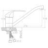 Смеситель TAU SL-2B243C (9840130) изображение 2