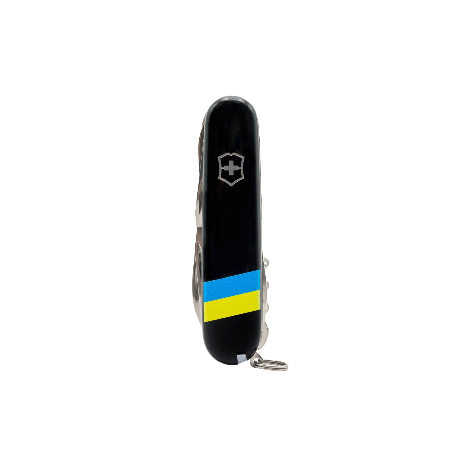 Нож Victorinox Huntsman Ukraine Black "Герб України Зі Стрічкою" (1.3713.3_T1010u) изображение 3