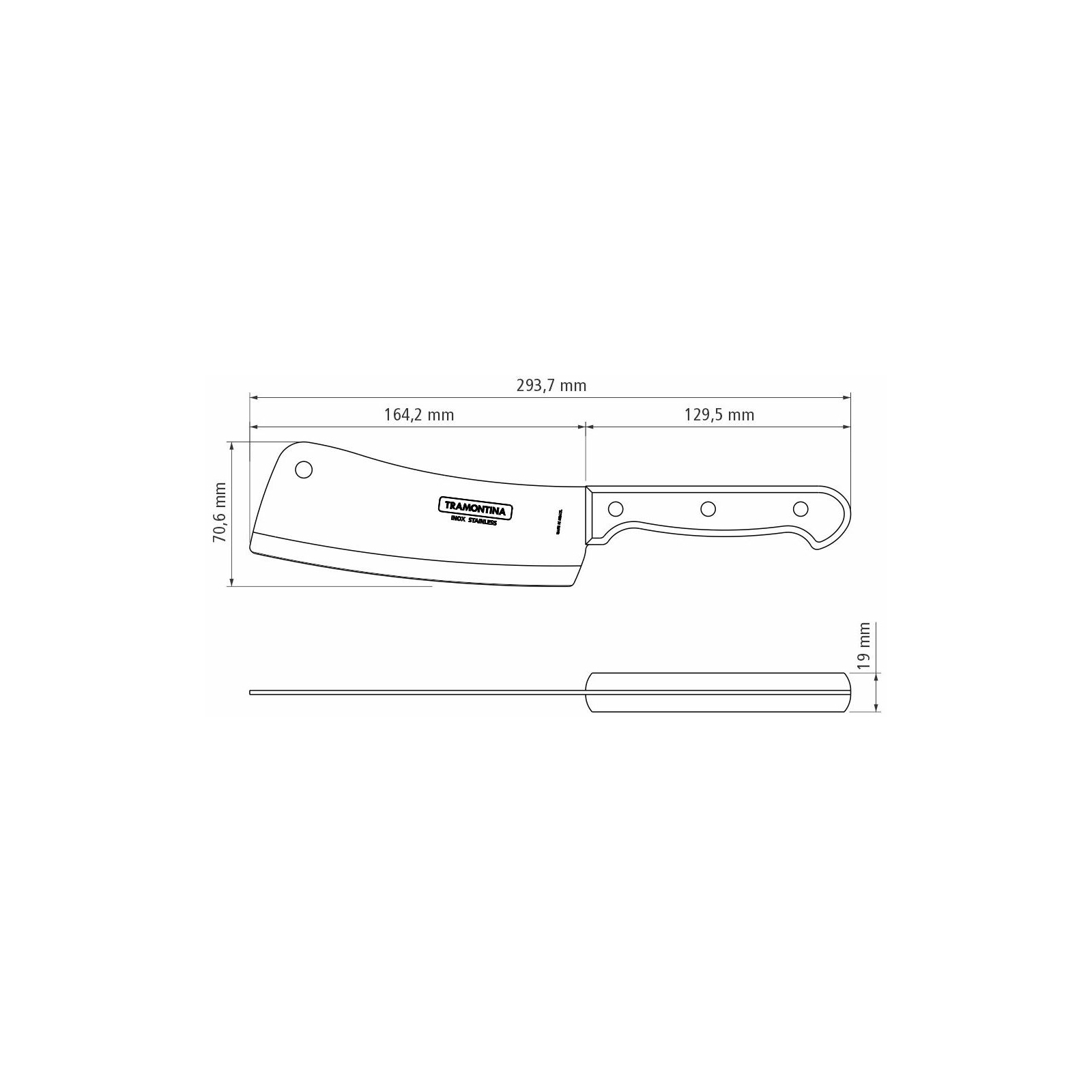 Кухонный нож Tramontina Polywood 15 см Червоне Дерево (21134/176) изображение 3