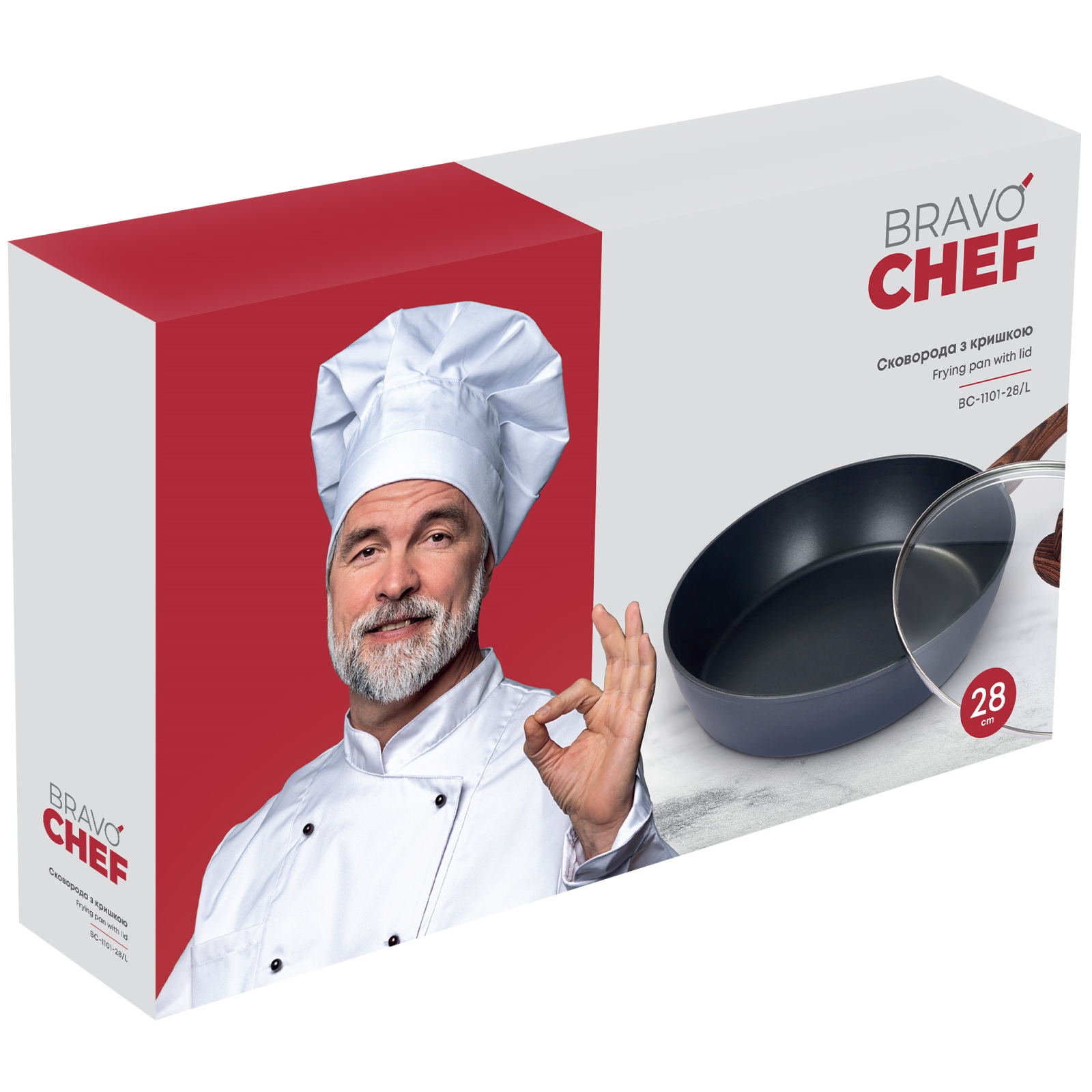 Сковорода Bravo Chef Глибока з кришкою 26 см (BC-1101-26/L) зображення 3