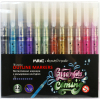 Художній маркер Maxi Металізовані з кольоровим контуром, 12 кольорів (MX15247)