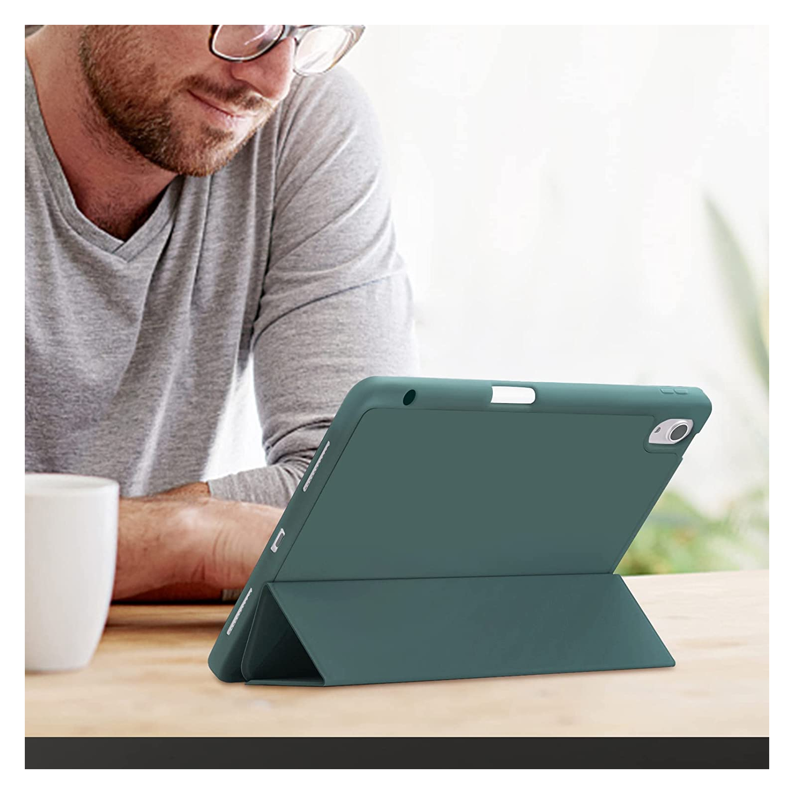 Чехол для планшета BeCover Direct Charge Pen mount Apple Pencil Apple iPad 10.9" 2022 Dark Green (708496) изображение 6