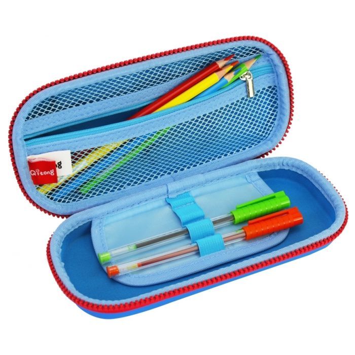 Пенал Cool For School с тиснением 1 отделение Черный (QT-5697-Blue) изображение 2