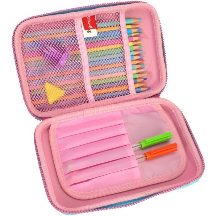 Пенал Cool For School 1 отделение с органайзером розовый (QT-5630-Pink) изображение 2