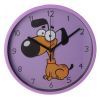 Настенные часы Optima Little Dog пластиковый, фиолетовый (O52105)