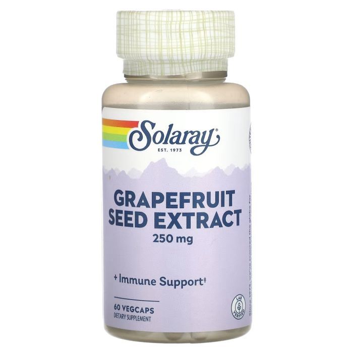 Травы Solaray Экстракт семян грейпфрута, 250 мг, Grapefruit Seed Extract, 60 вегет (SOR08520)